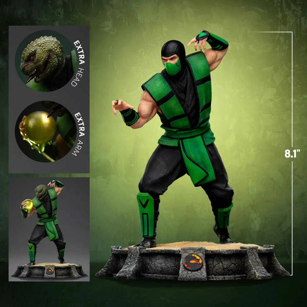Estatua de reptil a escala 1:10 de Mortal Kombat