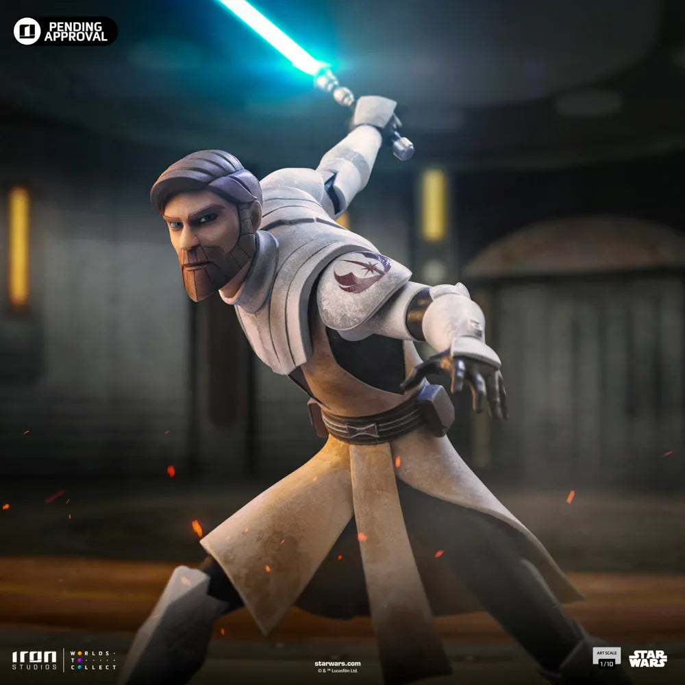 IRO57897 Star Wars: Clone Wars - Obi-Wan Kenobi 1:10 Scale Statue - Iron Studios - Titan Pop Culture