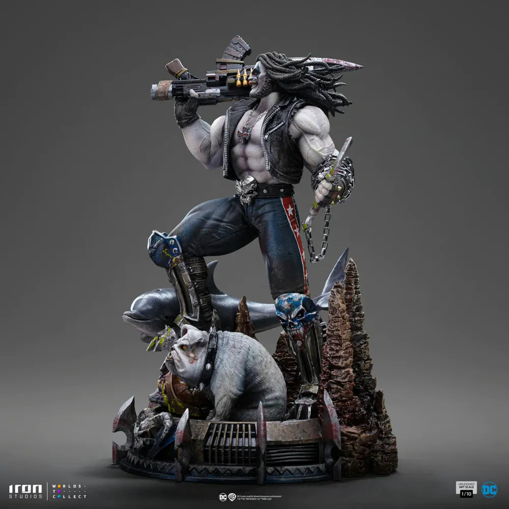 IRO57972 DC Comics - Lobo Unleashed 1:10 Scale Statue - Iron Studios - Titan Pop Culture