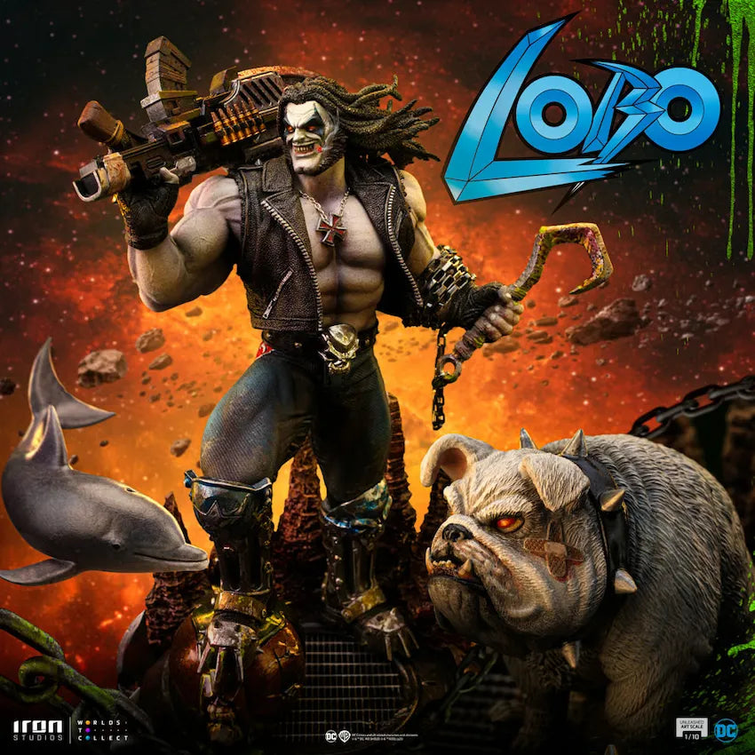IRO57972 DC Comics - Lobo Unleashed 1:10 Scale Statue - Iron Studios - Titan Pop Culture