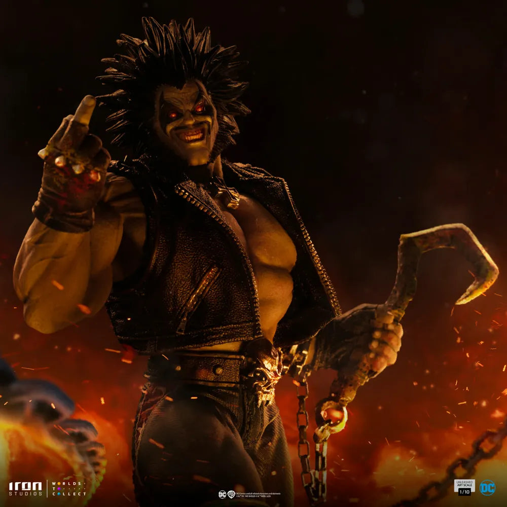 IRO57972 DC Comics - Lobo Unleashed 1:10 Scale Statue - Iron Studios - Titan Pop Culture
