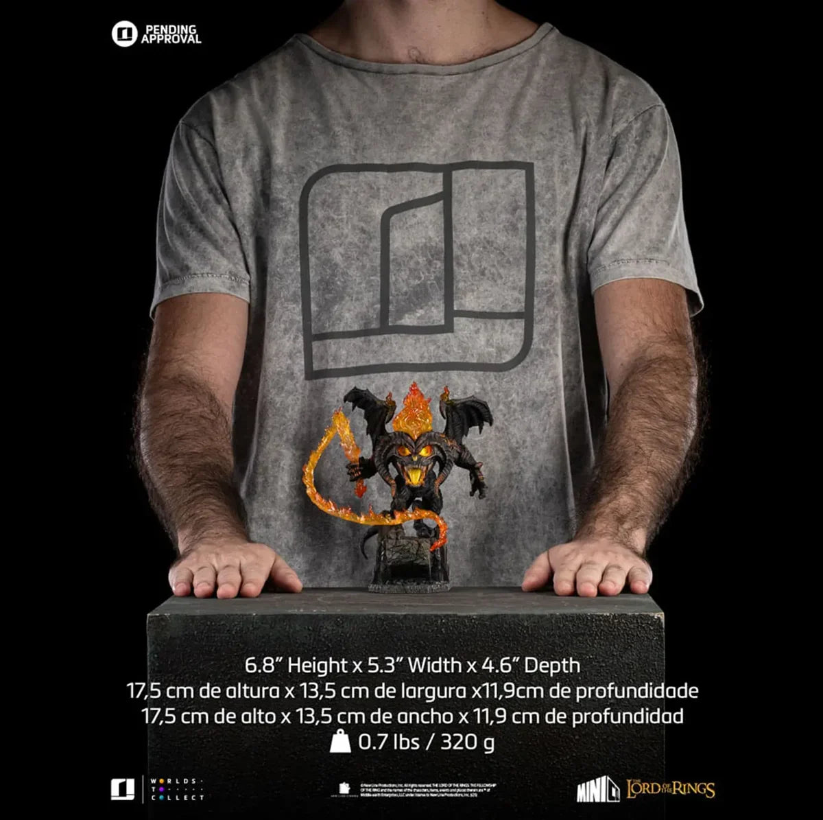 Figura de vinilo de Balrog de El Señor de los Anillos (MiniCo)