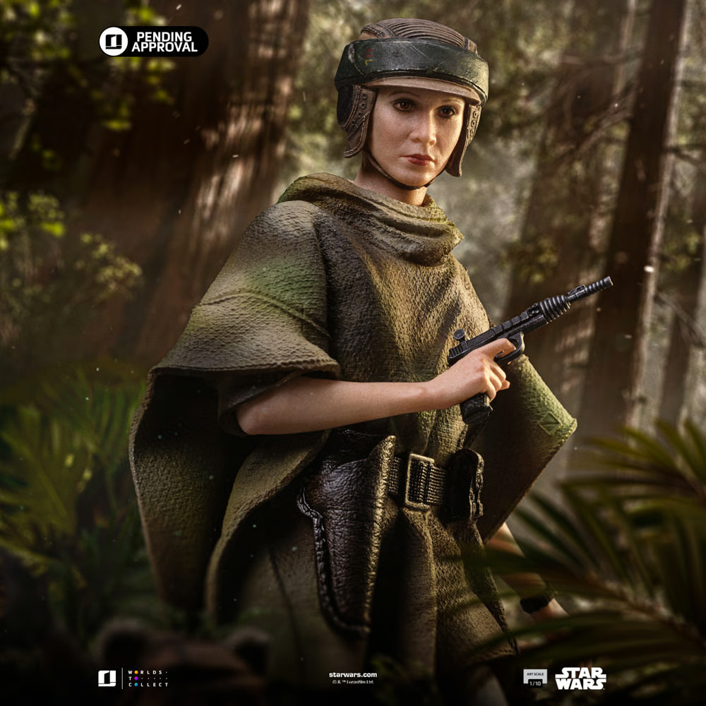 Star Wars - Estatua de Leia y Wicket a escala 1:10