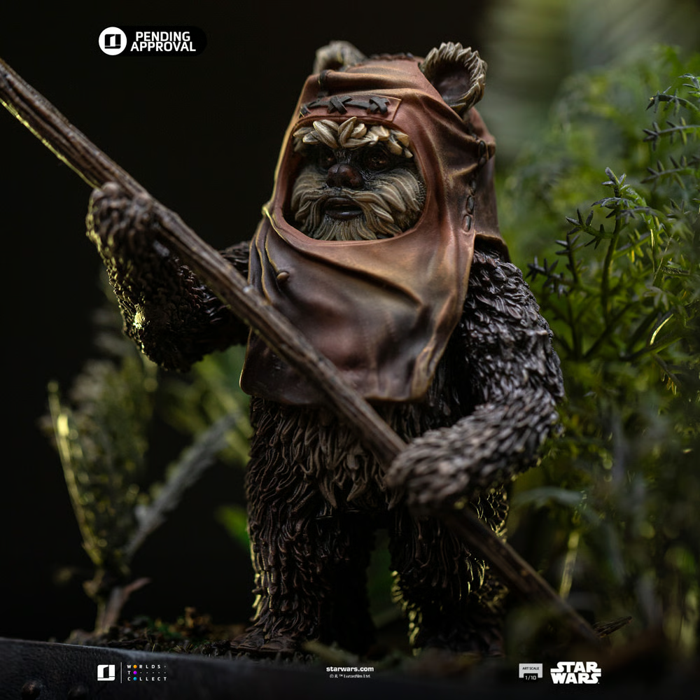 Star Wars - Estatua de Leia y Wicket a escala 1:10
