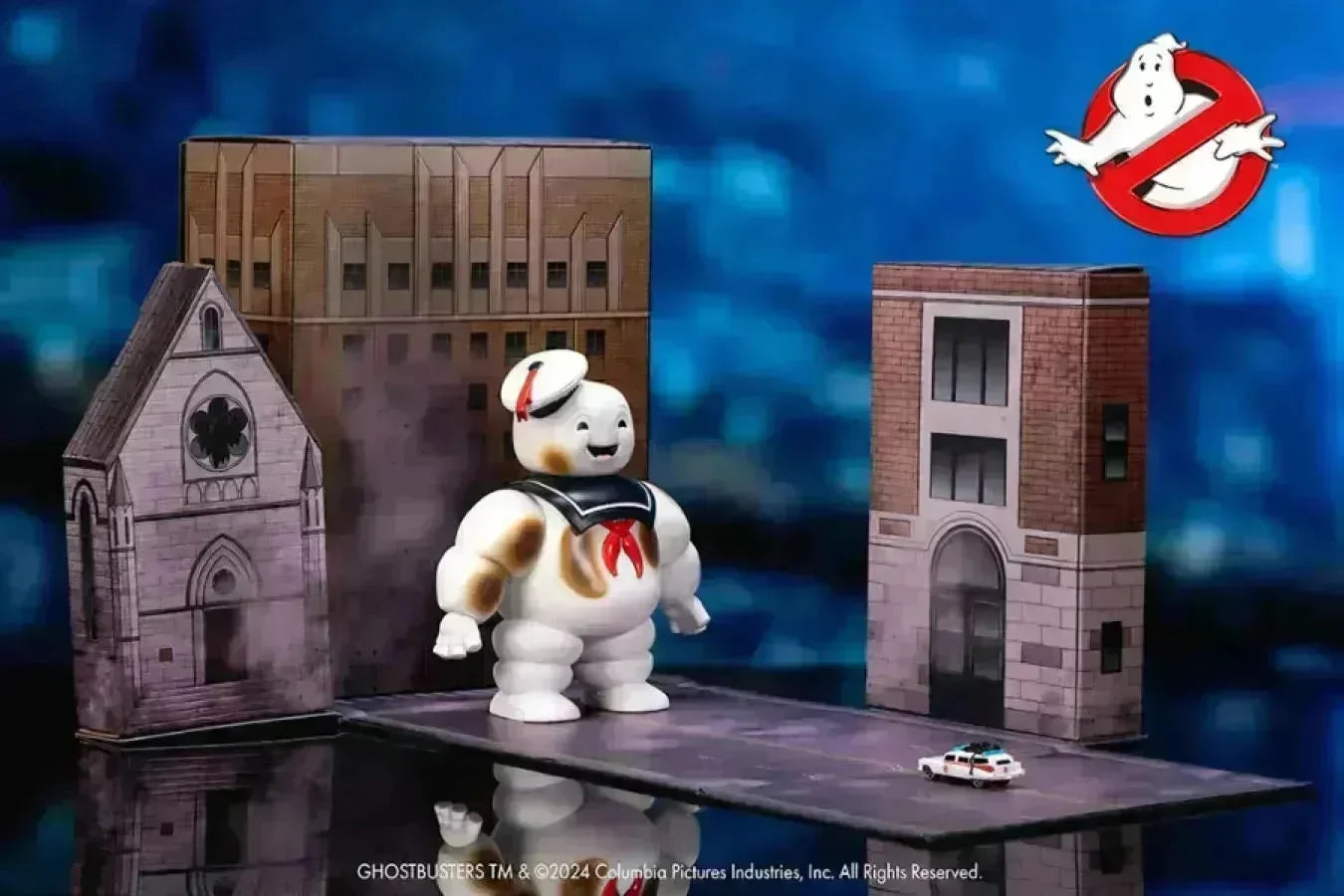 JAD31441 Ghostbusters - StayPuft 6" with Ecto-1 (Next Level) Nano Set - Jada Toys - Titan Pop Culture