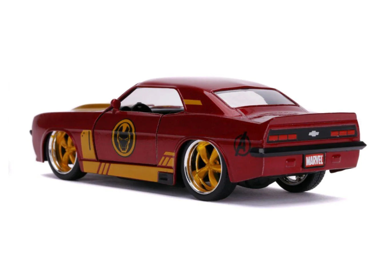 JAD31744 Marvel Comics - Iron Man 1969 Chevy Camaro 1:32 Scale Hollywood Ride - Jada Toys - Titan Pop Culture