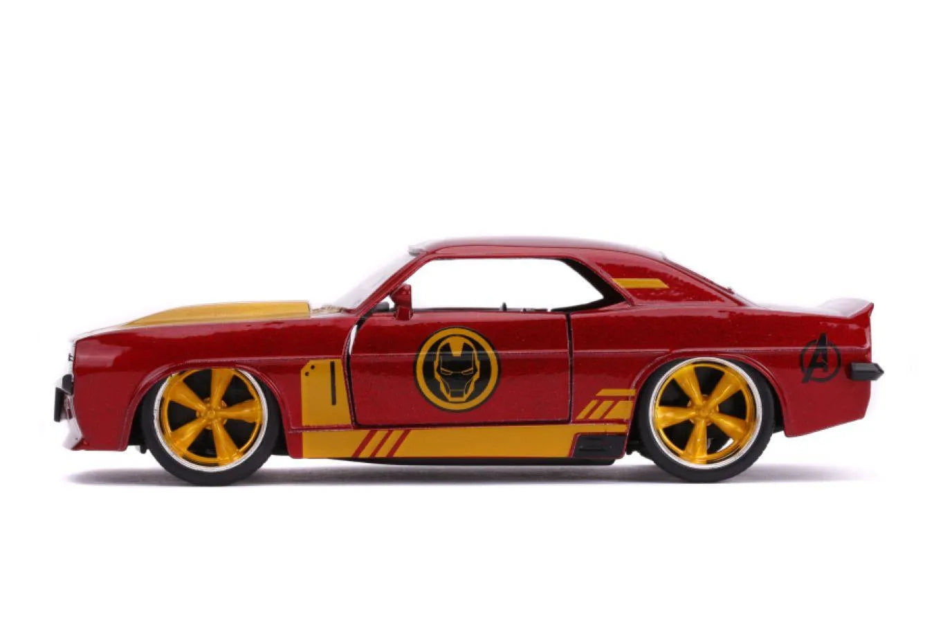 JAD31744 Marvel Comics - Iron Man 1969 Chevy Camaro 1:32 Scale Hollywood Ride - Jada Toys - Titan Pop Culture