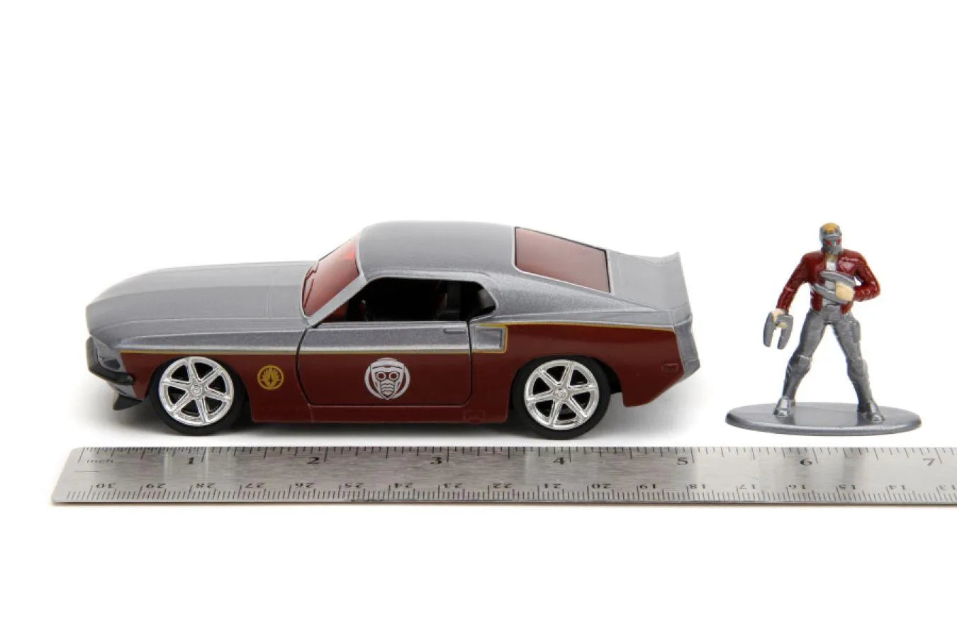 JAD33077 Marvel Comics - 1969 Ford Mustang Fastback 1:32 Scale Vehicle with Star Lord Figure - Jada Toys - Titan Pop Culture