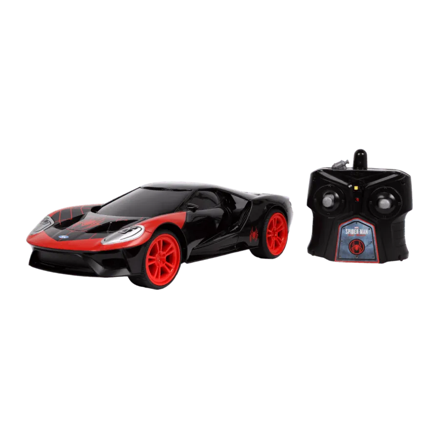 JAD33245 Marvel Comics - 2017 Ford GT (Mile Morales) 1:16 Scale Remote Control Car - Jada Toys - Titan Pop Culture