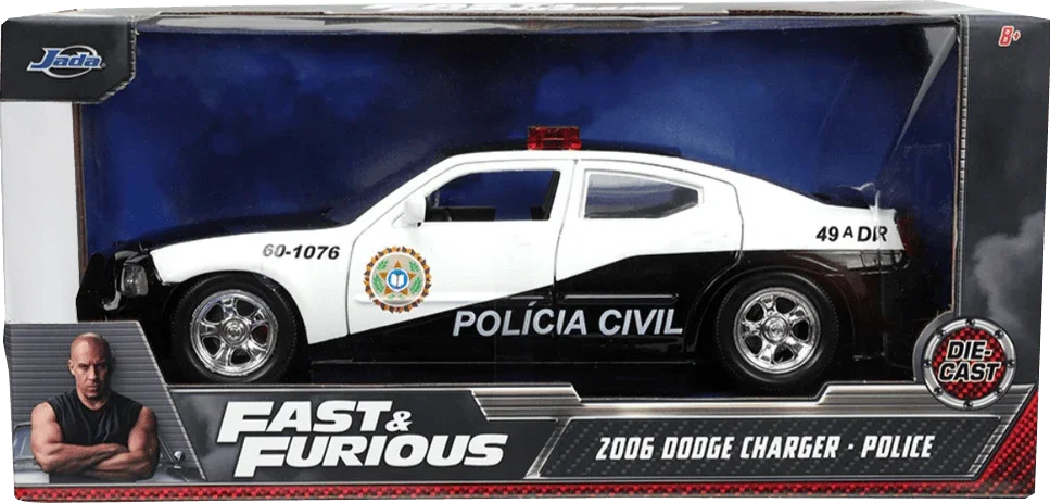 JAD33665 Fast & Furious - 2006 Dodge Charger Police Car 1:24 Scale - Jada Toys - Titan Pop Culture