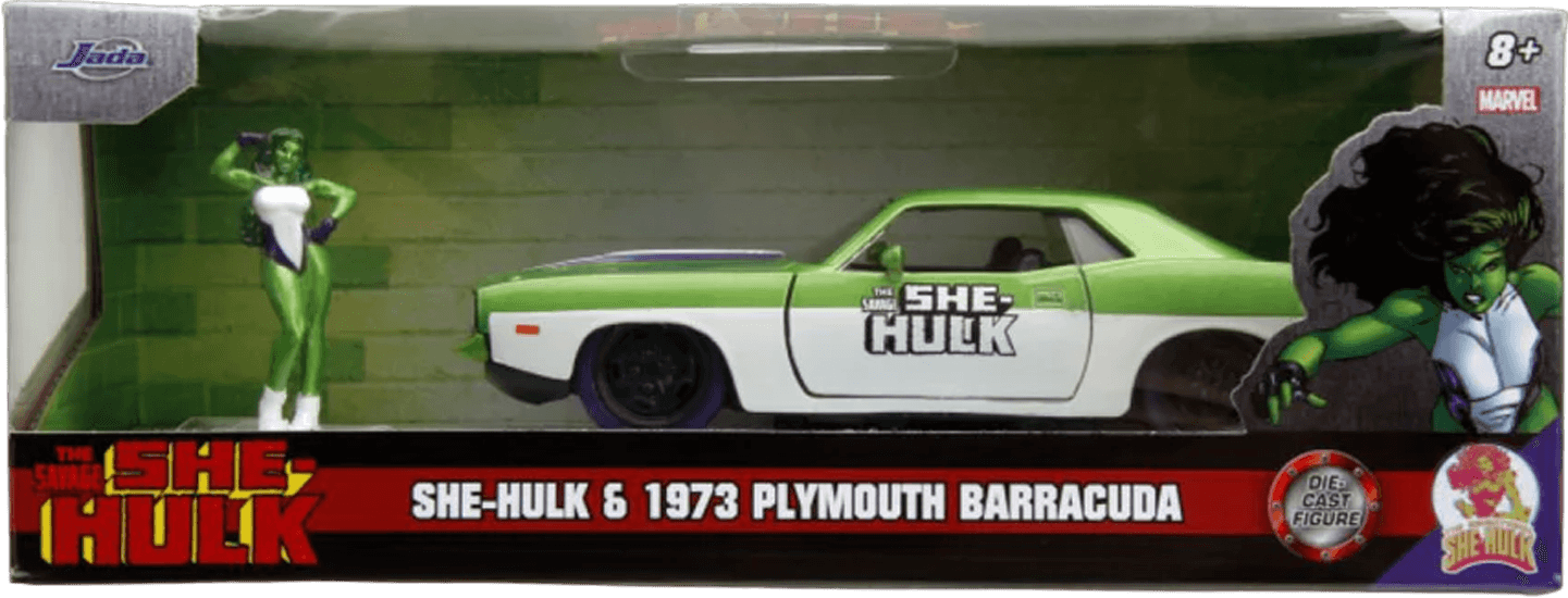 Marvel Comics - 1973 Plymouth Barracuda 1:32 Scale Vehicle with