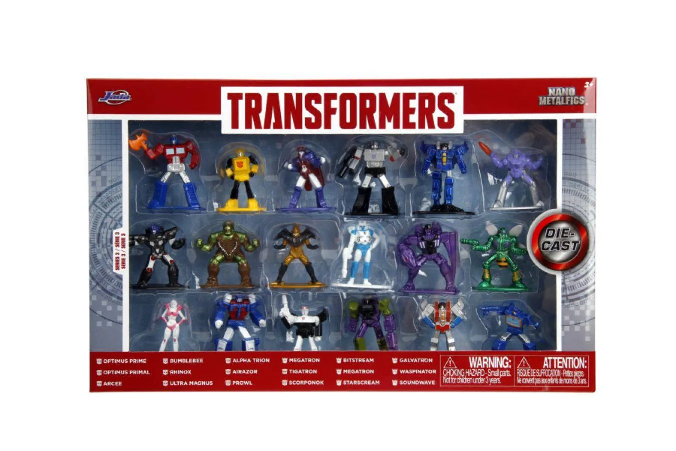 JAD34282 Transformers - Nano MetalFigs Series 3 18-Pack - Jada Toys - Titan Pop Culture