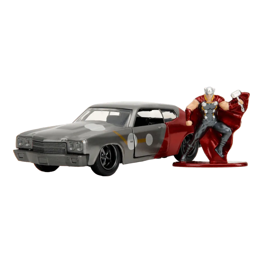 JAD34476 Marvel Comics - 1970 Chevy Chevelle SS with Thor 1:32 Scale Diecast Vehicle - Jada Toys - Titan Pop Culture