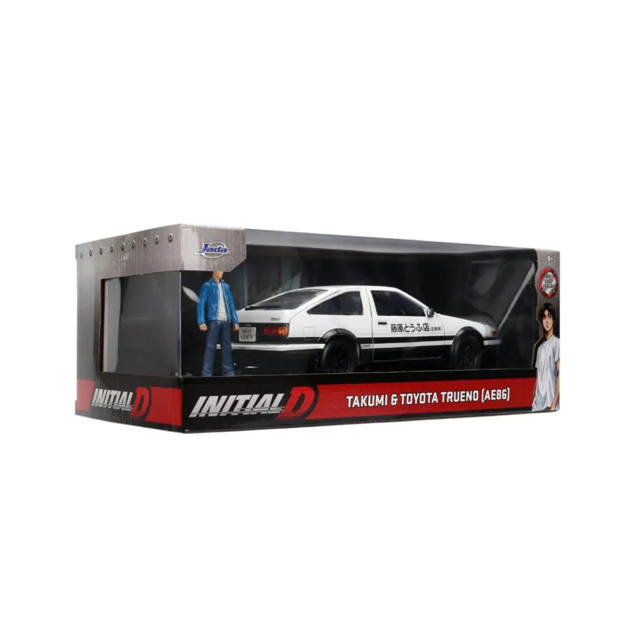 JAD34501 Initial D - 1:24 1986 Toyota Trueno with Takumi - Jada Toys - Titan Pop Culture