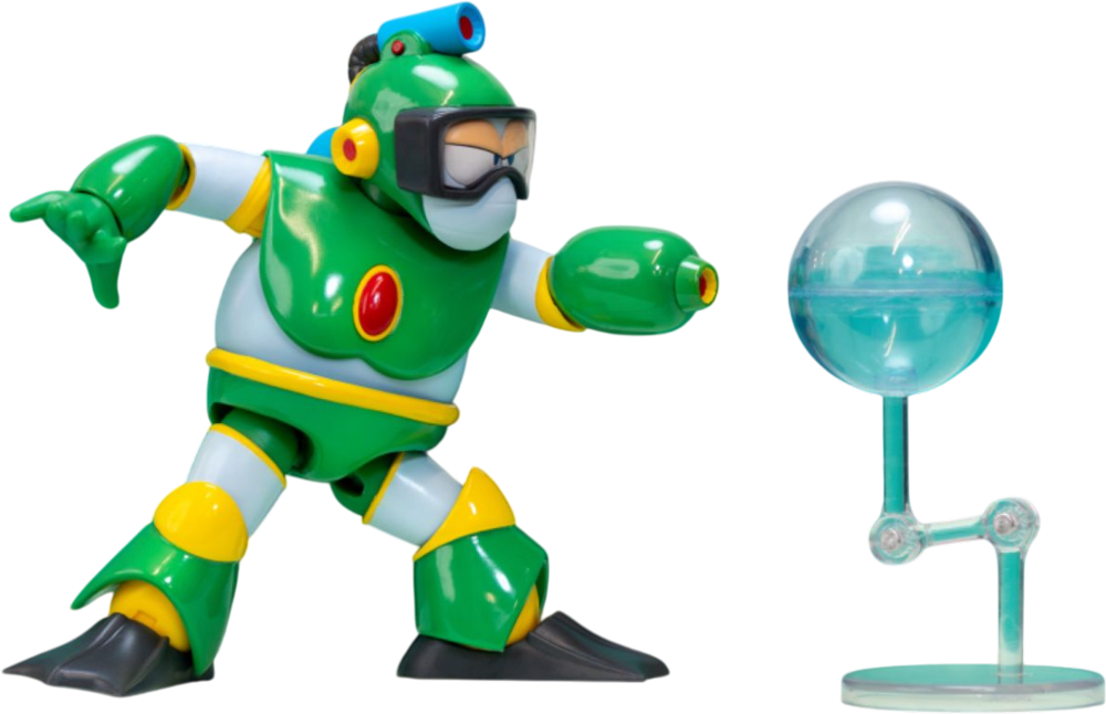 Mega Man - Figura de acción Bubble Man de 4.5"