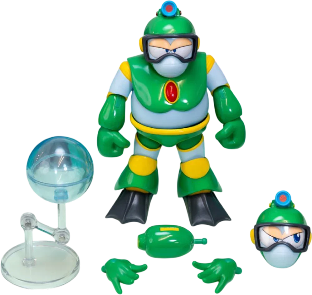 Mega Man - Figura de acción Bubble Man de 4.5"