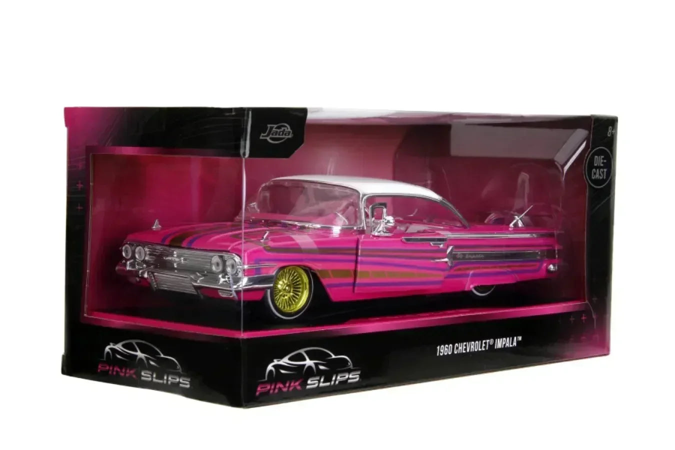 JAD35984 Pink Slips - 1960 Chevy Impala Low Rider 1:24 Scale Diecast Vehicle - Jada Toys - Titan Pop Culture