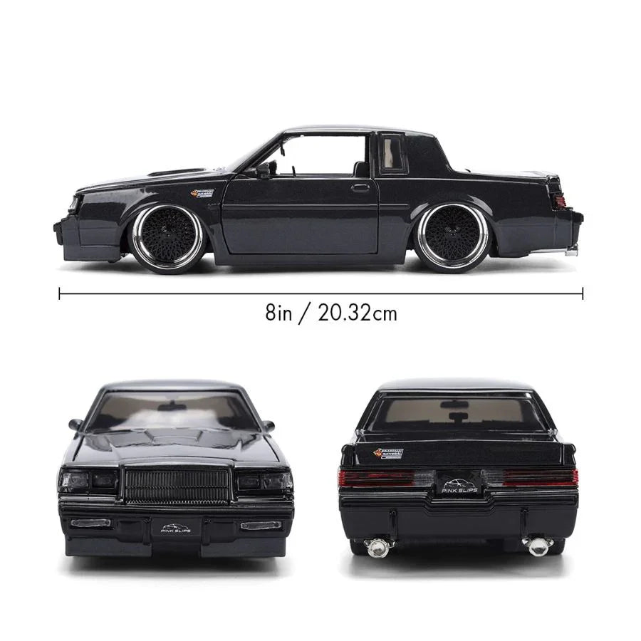 粉色单据 - 1987 年别克 Grand National(黑色)1:24 比例压铸汽车