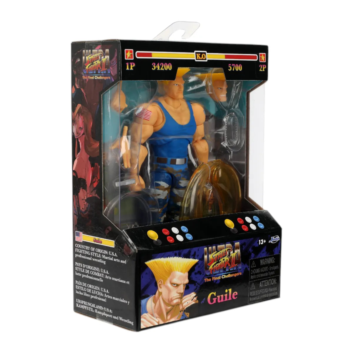 JAD36099 Street Fighter II - Guile (Player 2) 6" Figure - Jada Toys - Titan Pop Culture