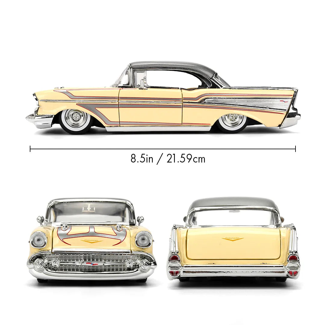 JAD36345 Big Time Muscle - 1957 Chevy Bel Air 1:24 Scale Diecast Vehicle - Jada Toys - Titan Pop Culture