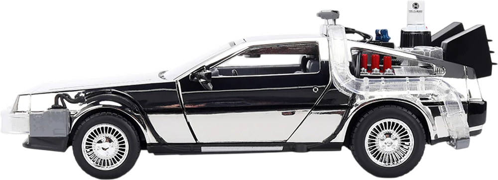 Back to the Future - Delorean (Chrome) 1:24 Scale Diecast Vehicle