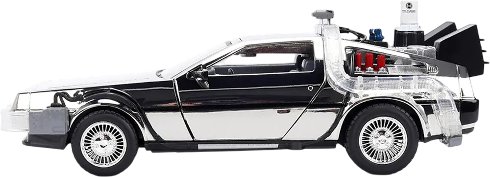 Back to the Future - Delorean (Chrome) 1:24 Scale Diecast Vehicle