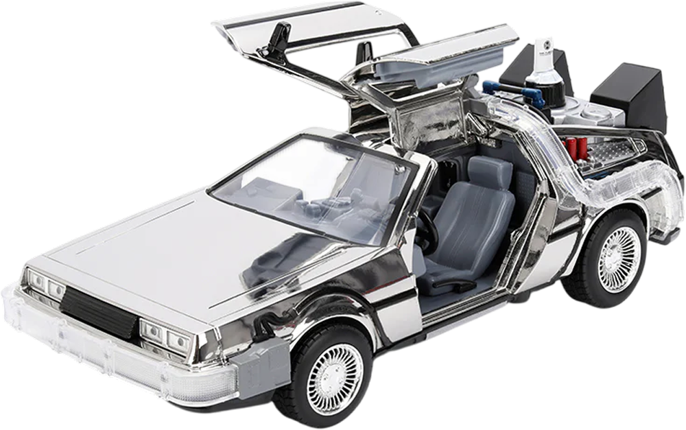 Back to the Future - Delorean (Chrome) 1:24 Scale Diecast Vehicle