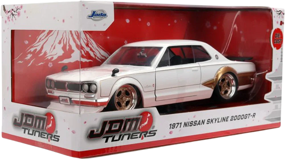 JDM Tuners - 1971 年日产 Skyline 2000 GT-R 1:24 比例压铸车辆