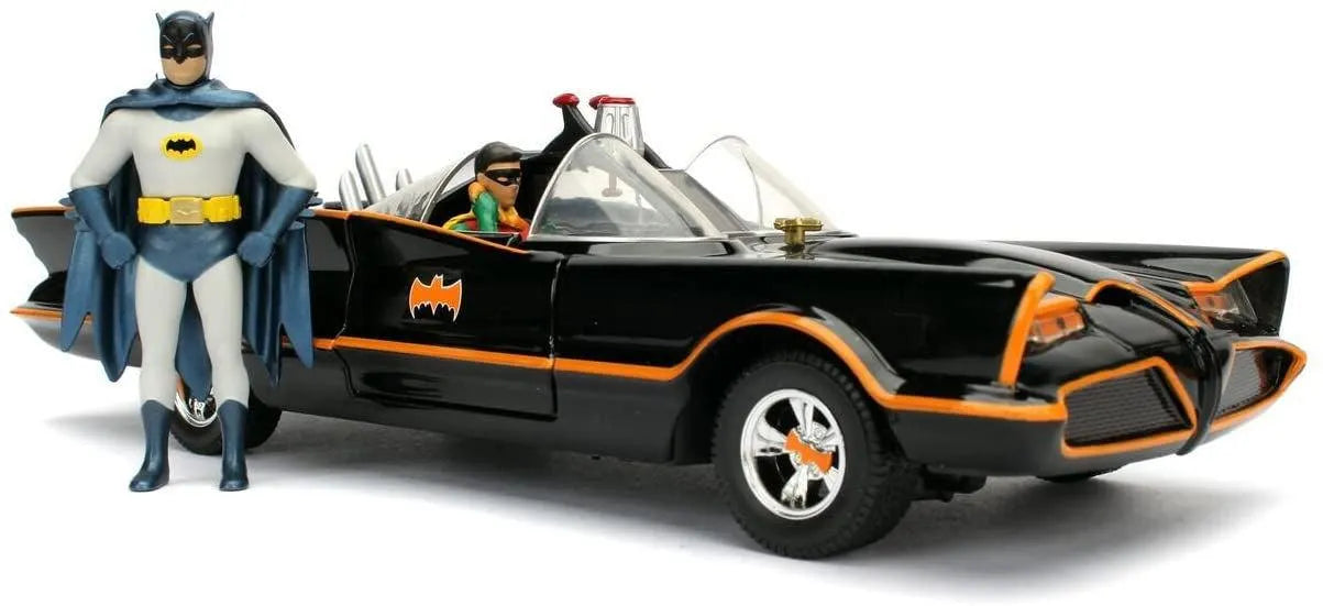 JAD98259 Batman (TV) - Batmobile 1:24 w/Batman & Robin - Jada Toys - Titan Pop Culture
