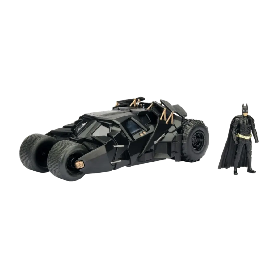 JAD98261 Batman Begins - Batmobile 2005 1:24 w/Batman - Jada Toys - Titan Pop Culture