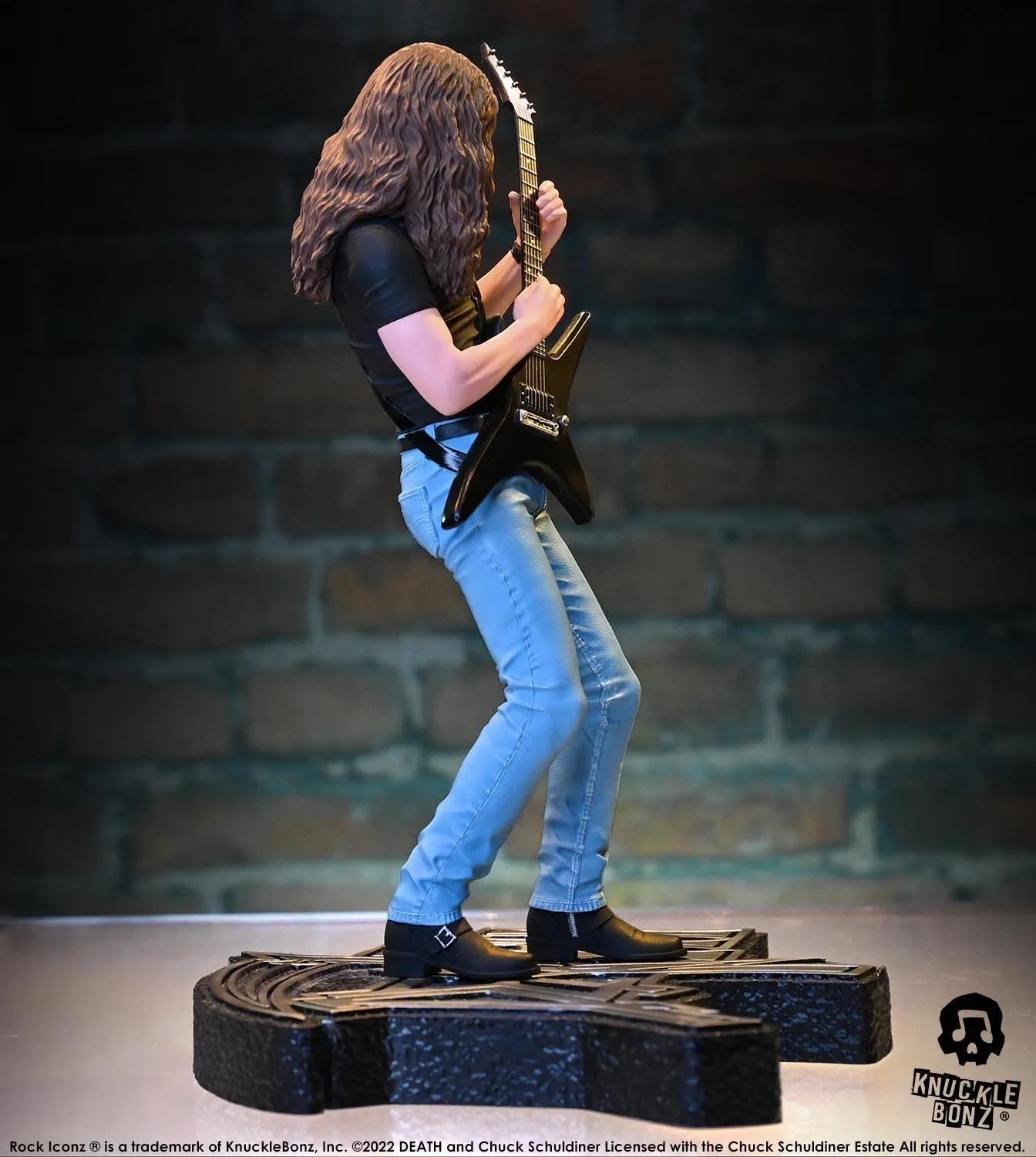 KNUDEATHCS100 Death - Chuck Schuldiner Rock Iconz Statue - KnuckleBonz - Titan Pop Culture