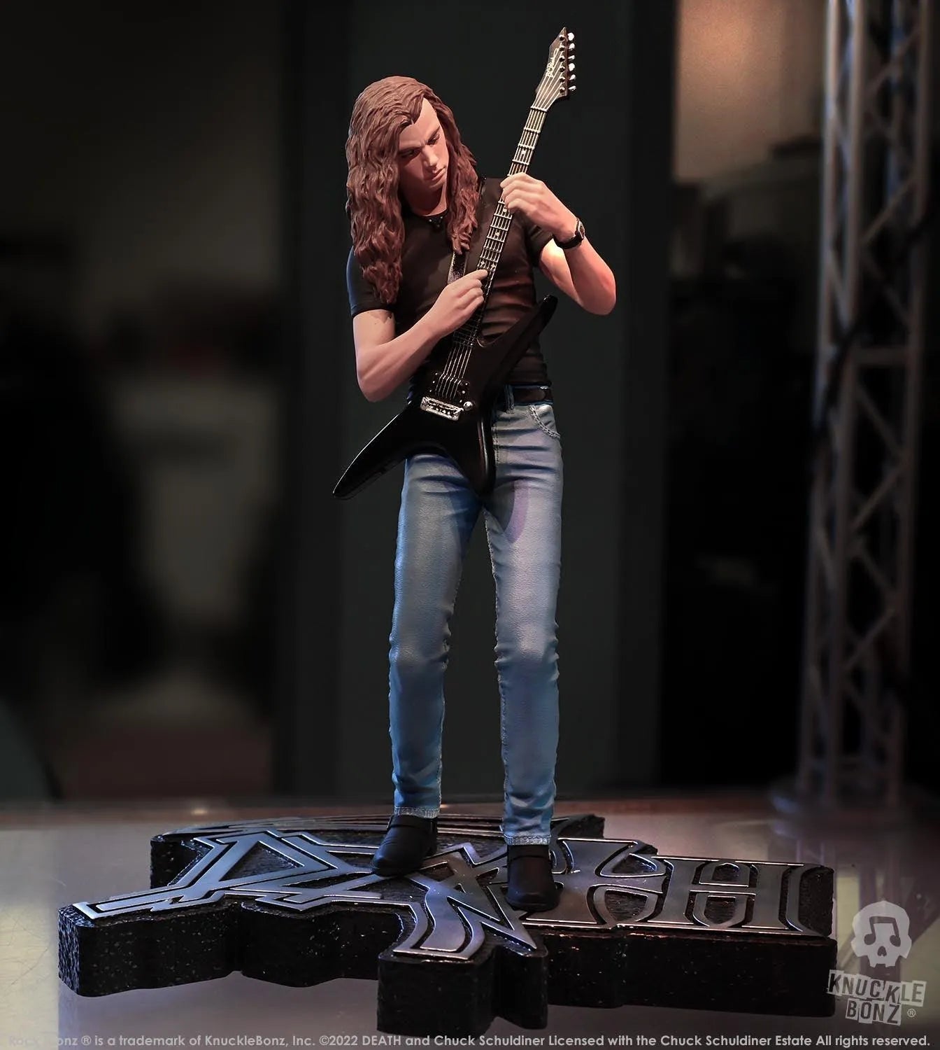 KNUDEATHCS100 Death - Chuck Schuldiner Rock Iconz Statue - KnuckleBonz - Titan Pop Culture