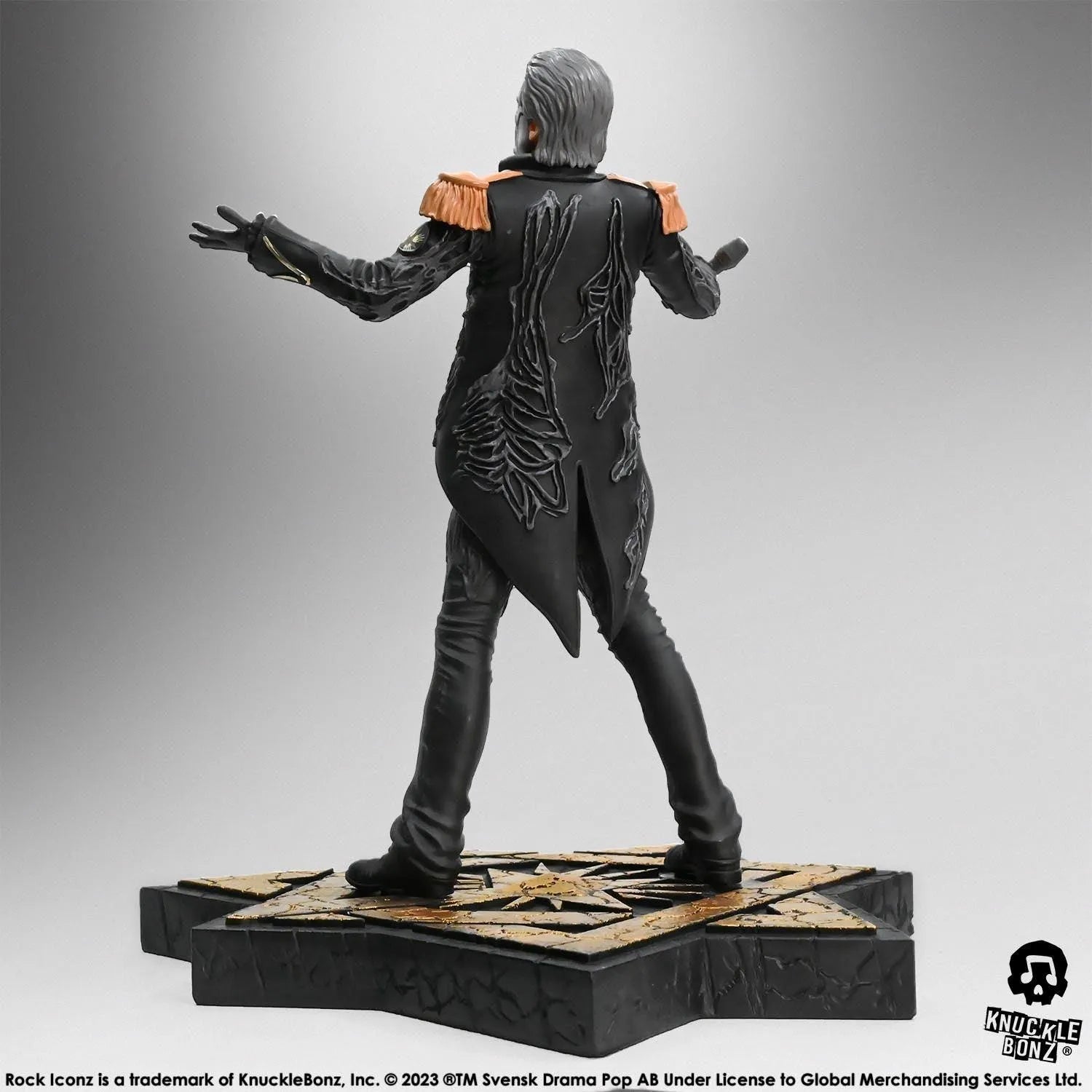KNUGHOSTPAPAMJ400 Ghost - Papa Emeritus in Military Jacket Rock Iconz Statue - KnuckleBonz - Titan Pop Culture