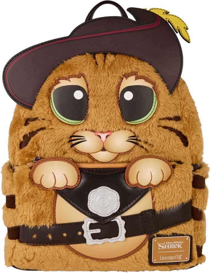 Mochila mini de piel sintética para cosplay de Shrek - El Gato con Botas