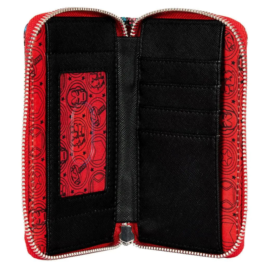 LOUMVWA0163 Marvel Comics - Avengers Floral Tattoo Zip Purse - Loungefly - Titan Pop Culture
