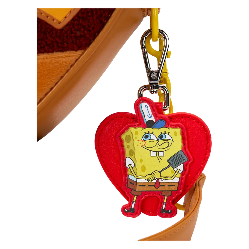 LOUNICTB0031 Spongebob - Krabby Patty Plush Crossbody Bag - Loungefly - Titan Pop Culture