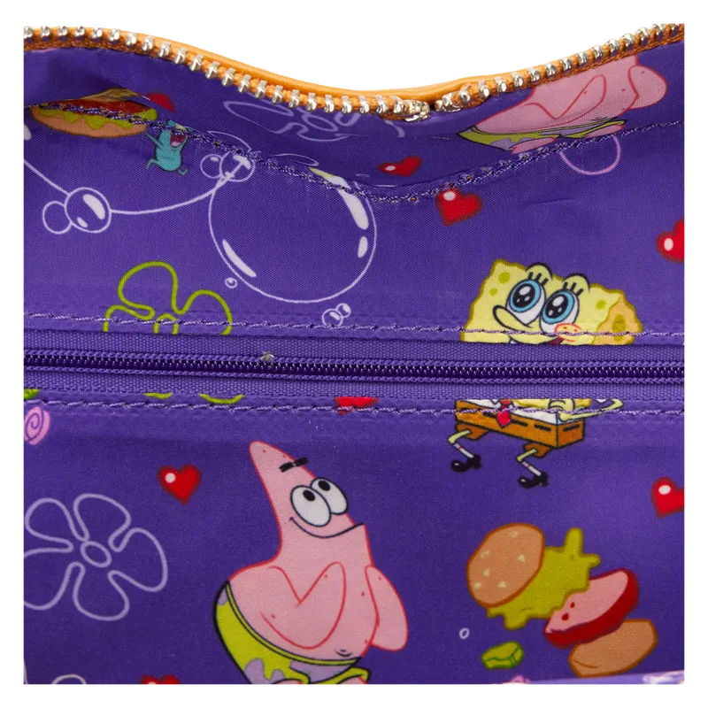 LOUNICTB0031 Spongebob - Krabby Patty Plush Crossbody Bag - Loungefly - Titan Pop Culture