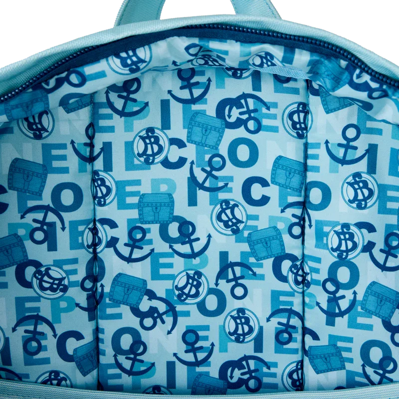 Mochila de nailon de tamaño completo con estampado integral de One Piece