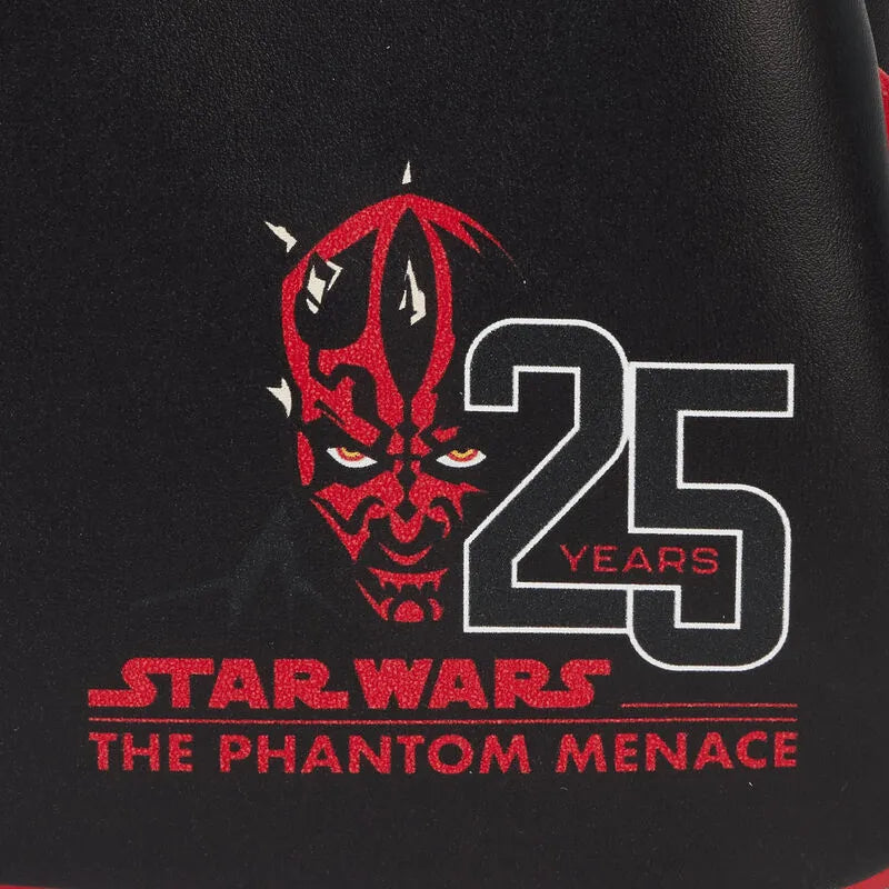 LOUSTBK0433 Star Wars: The Phantom Menace 25th Anniversary - Darth Maul with Hood Mini Backpack - Loungefly - Titan Pop Culture
