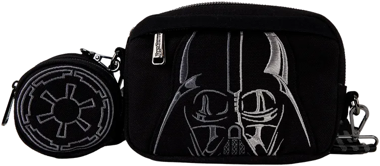 LOUSTTB0261 Star Wars - Darth Vader Canvas Sling Crossbody Bag with Coin Bag - Loungefly - Titan Pop Culture