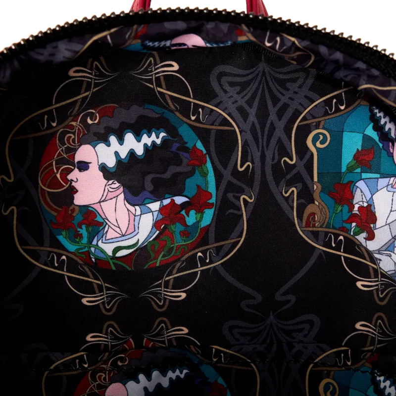 LOUUMBK0035 Universal Monsters - The Bride of Frankenstein Stained Glass Mini Backpack - Loungefly - Titan Pop Culture