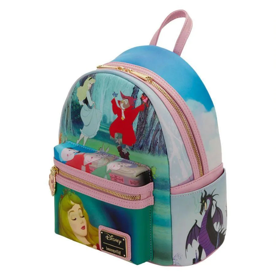 LOUWDBK2379 Sleeping Beauty - Princess Scene Mini Backpack - Loungefly - Titan Pop Culture