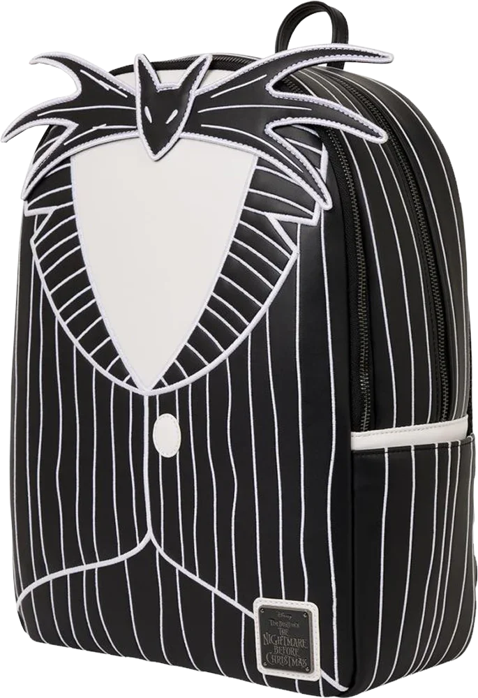 Mochila de tamaño completo con el traje de Jack Skellington de Pesadilla antes de Navidad