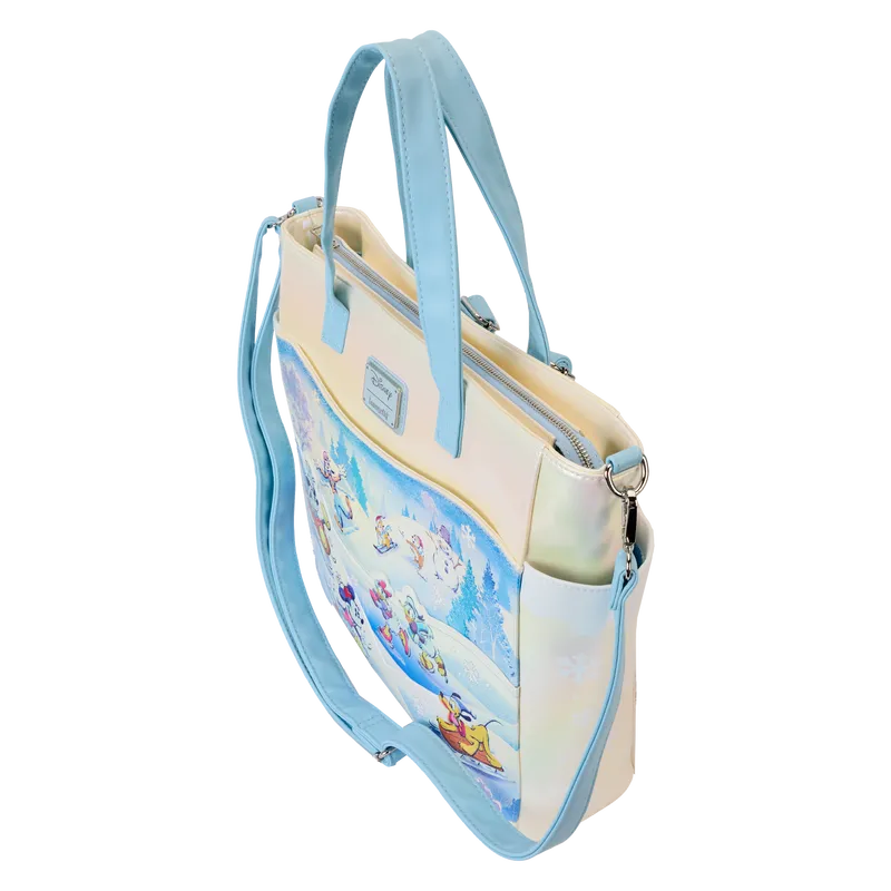 LOUWDTB3090 Mickey & Friends - Winter Wonderland Scene Convertible Tote - Loungefly - Titan Pop Culture