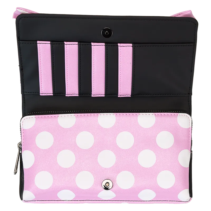 LOUWDTB3142 Disney - Minnie Floral Rock the Dots Clutch Crossbody Bag - Loungefly - Titan Pop Culture