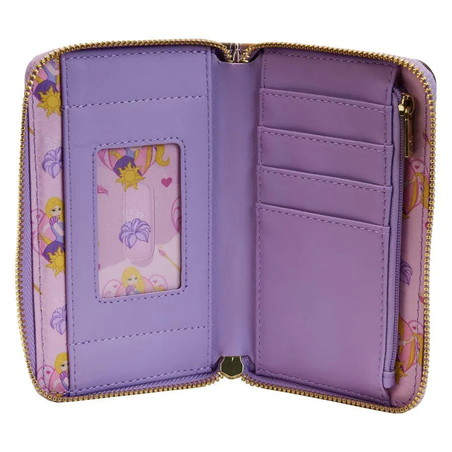 LOUWDWA2439 Tangled - Princess Scenes Zip Around Purse - Loungefly - Titan Pop Culture