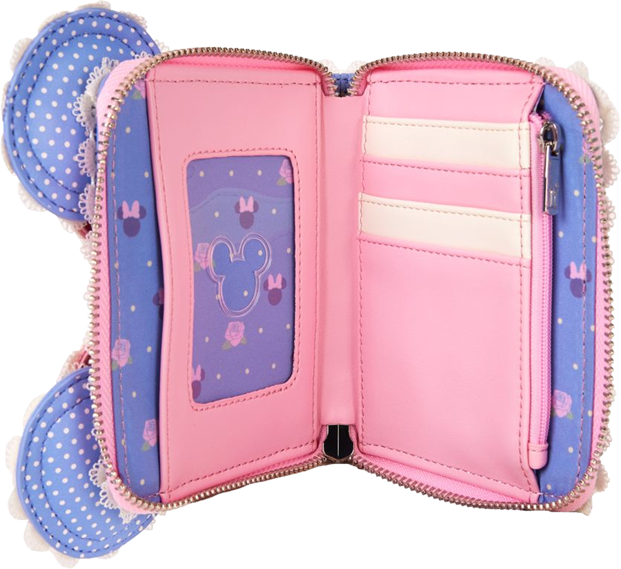 Disney - Minnie Floral & Lace Ears Zip Around Wallet