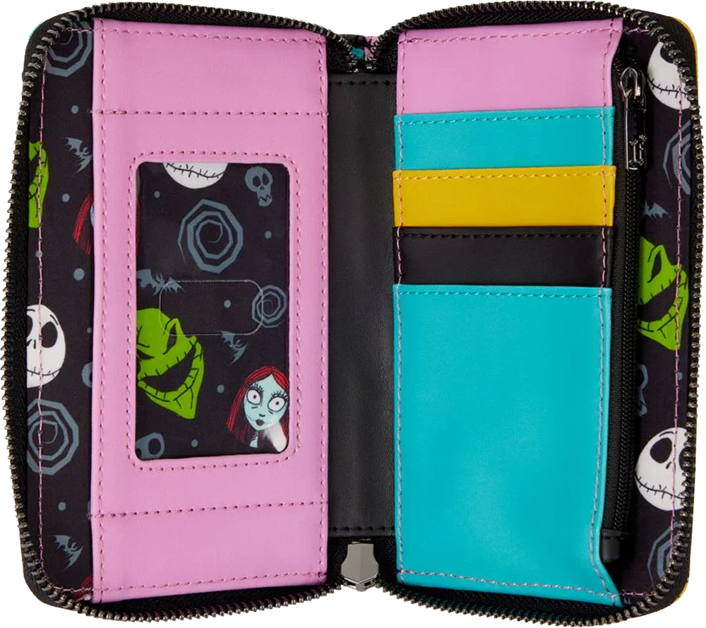 Cartera con cremallera y atuendo de Sally de Pesadilla antes de Navidad