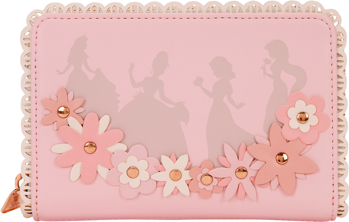 Cartera con cremallera y encaje floral de princesas Disney