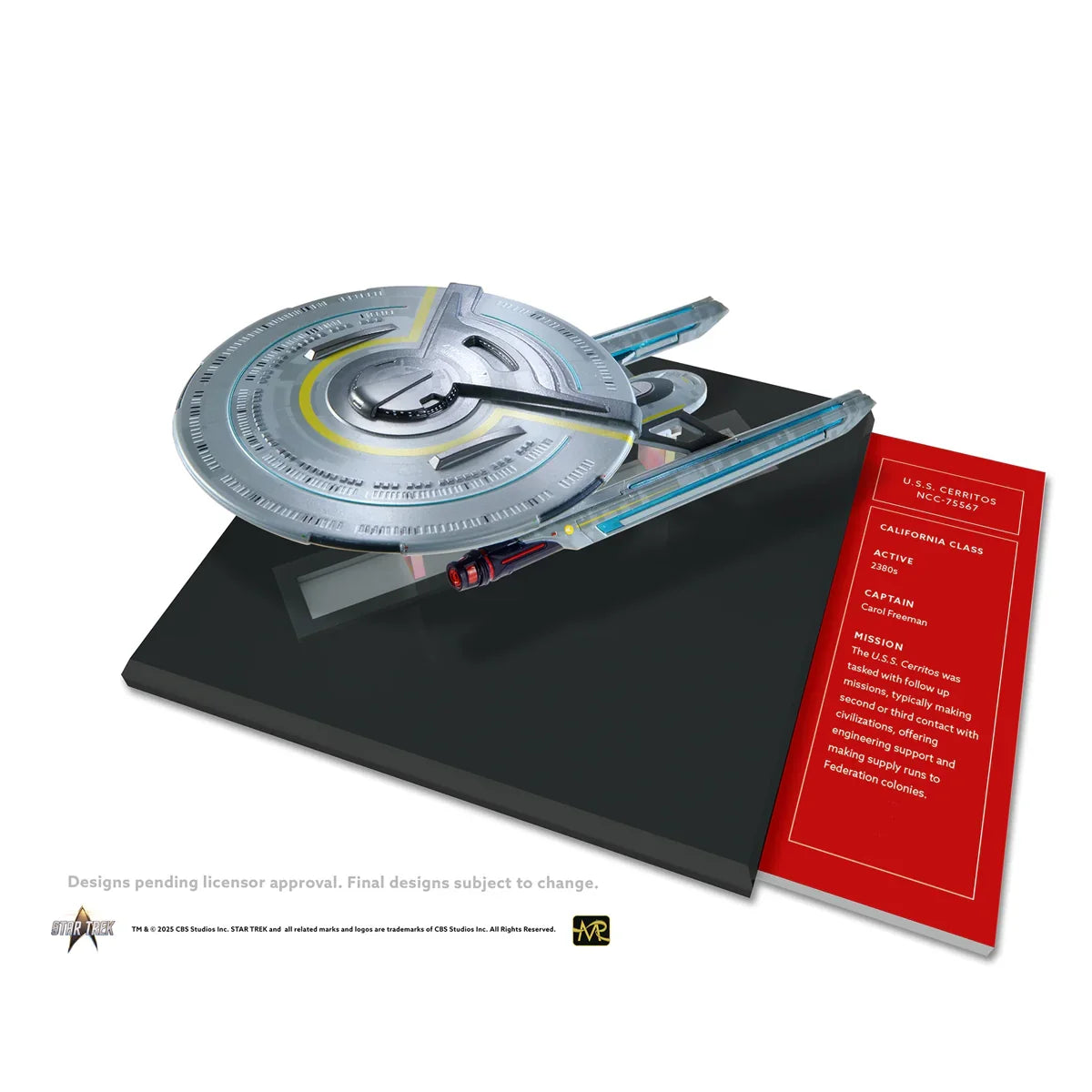 Star Trek: Cubiertas Inferiores - USS Cerritos NCC-75667 Barco de fundición y libro